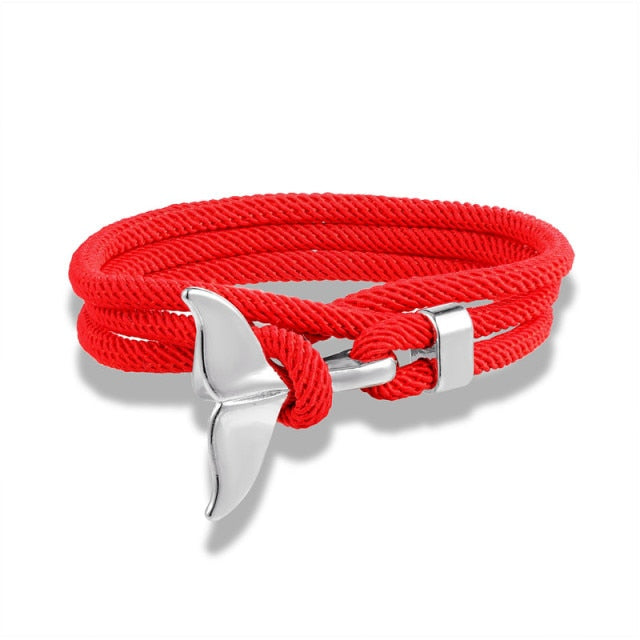 Fashion Whale Tail Anchor Bracelets