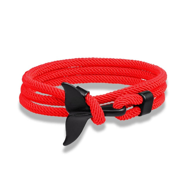 Fashion Whale Tail Anchor Bracelets