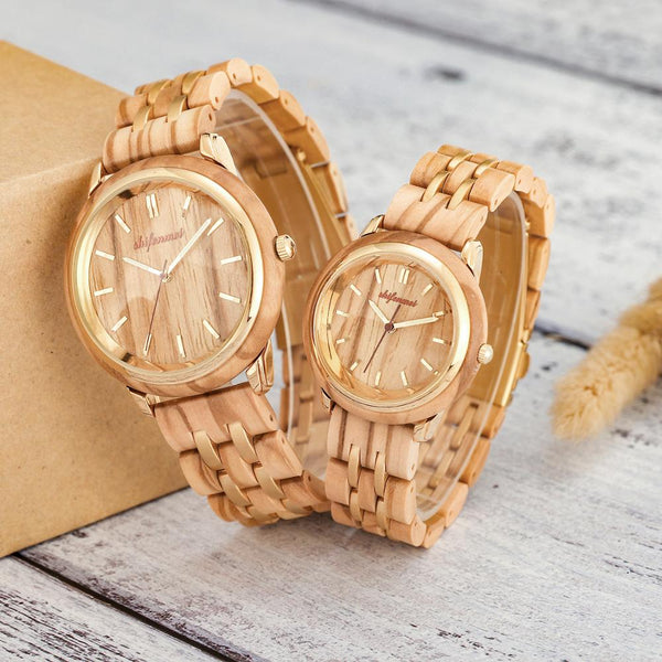 Couple Watches for Lovers Luxury Wood Watch