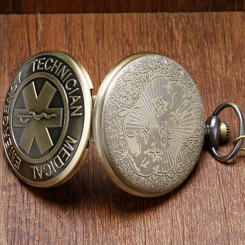 EMS Rescue Quartz Nurse Doctor Pocket Watch