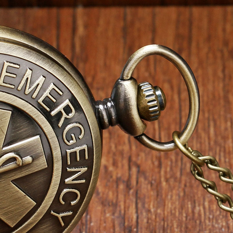 EMS Rescue Quartz Nurse Doctor Pocket Watch