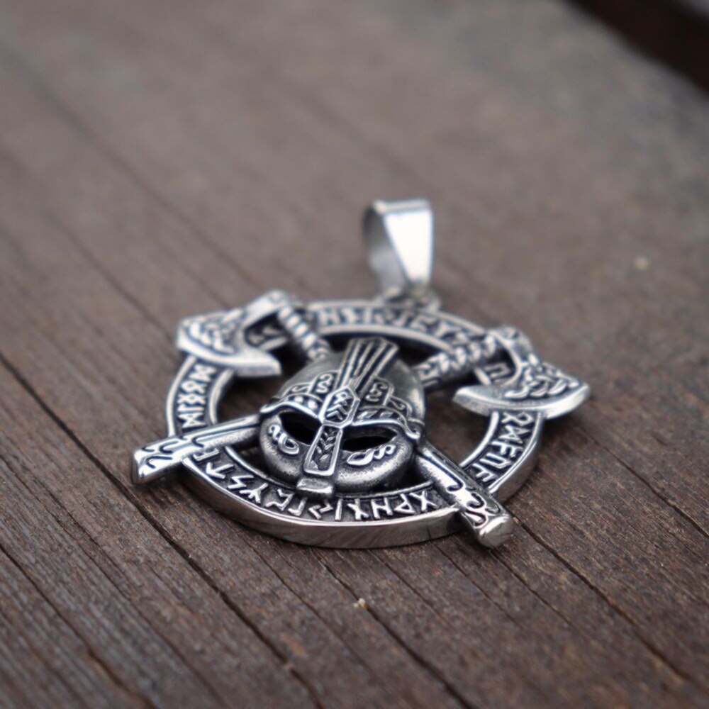 Viking Celtics Ax Rune Warrior 316L Stainless Steel Pendant