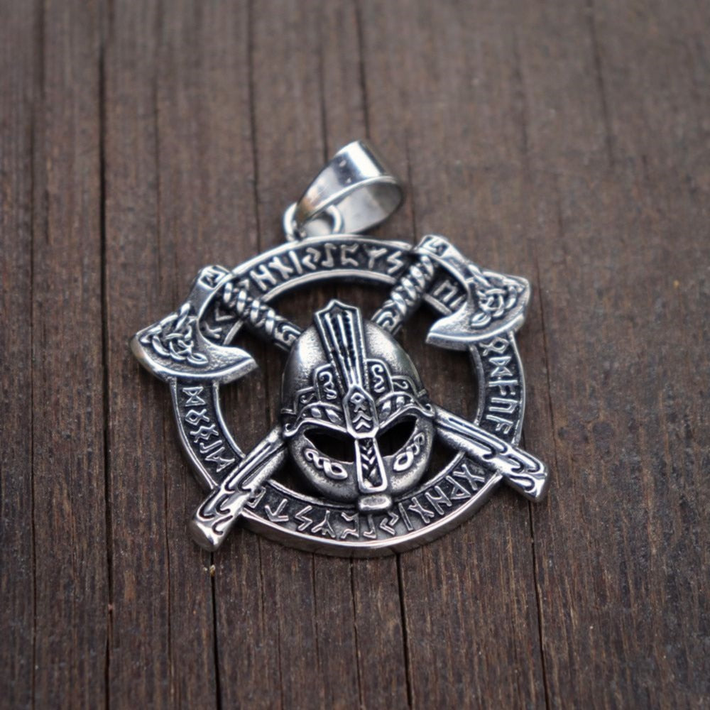 Viking Celtics Ax Rune Warrior 316L Stainless Steel Pendant