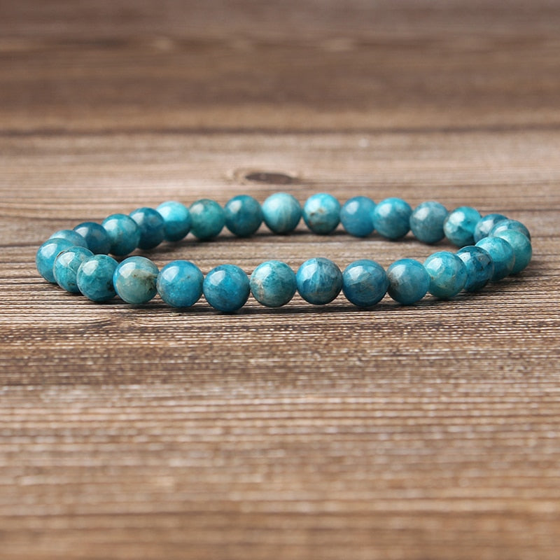 Natural Blue Apatite Bracelet is Suitable for Men and Women