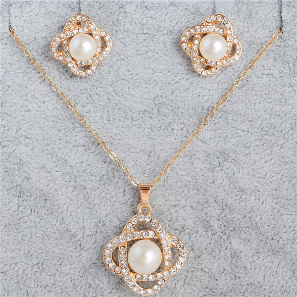 Elegant Earring Necklace Jewelry Sets For Women