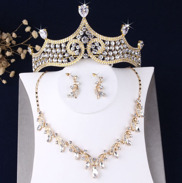 Baroque Rhinestone Bridal Jewelry Sets