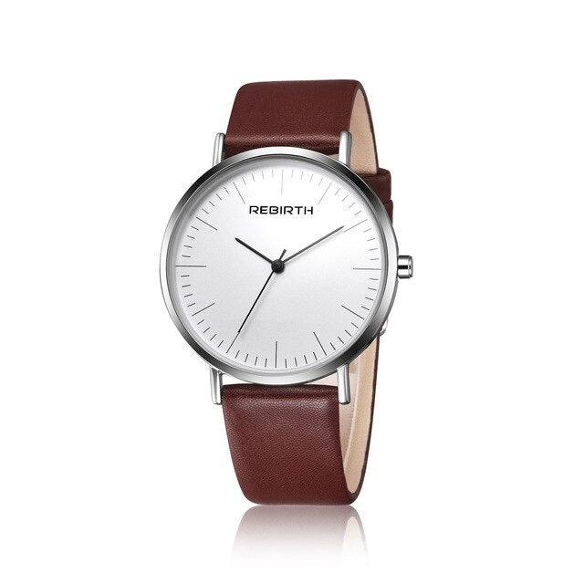 vintage classic Quartz Wristwatch Elegant Simple Leather Strap Watch