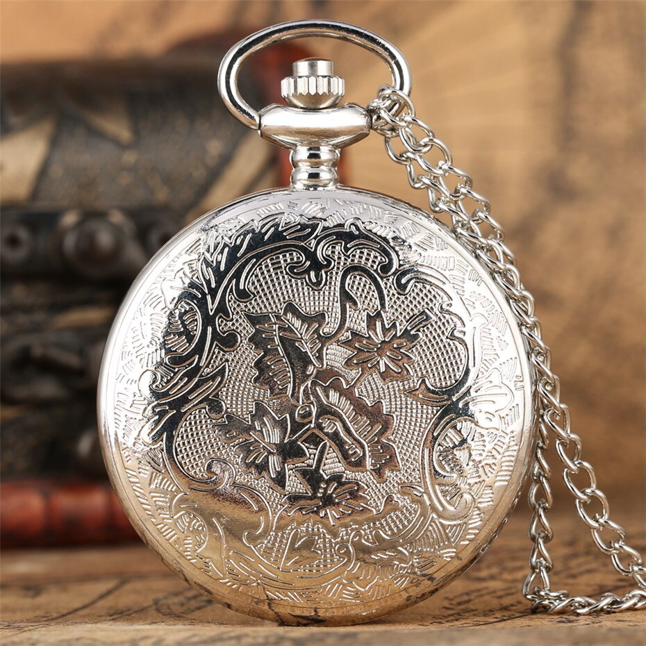 Gold Hollow Spider Design Quartz Pocket Watch