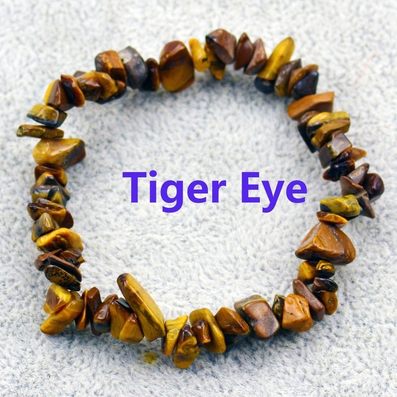 Hot Irregular Natural Crystals Chakras Stone Bracelet