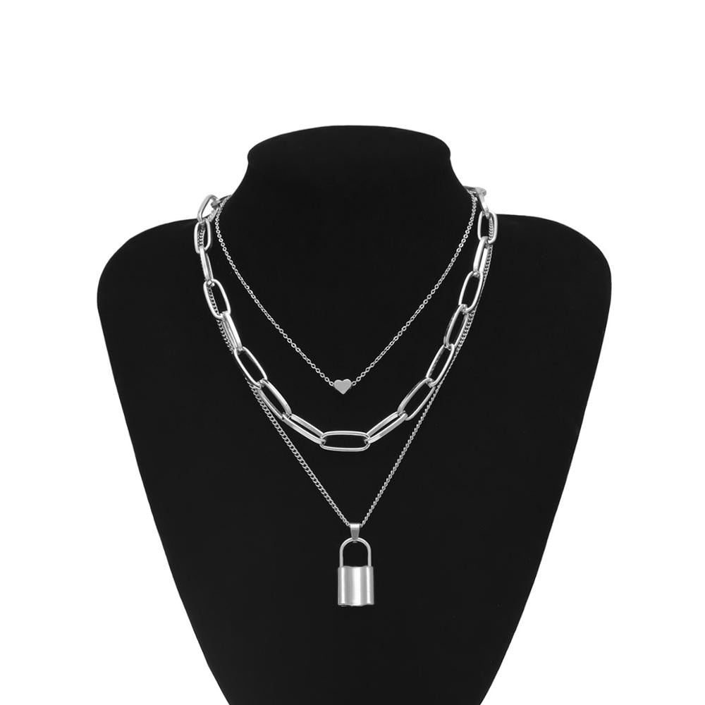 Hip Hop Multi Layers chain necklace