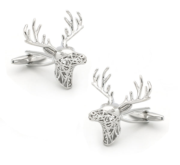Deer Cufflinks Silver