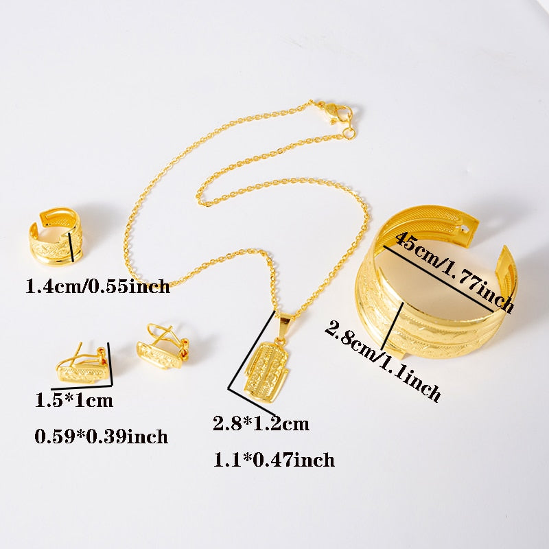 Ethiopian Kids Rings Earrings Sets