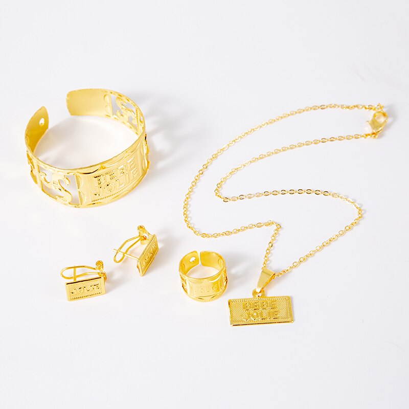 Ethiopian Kids Rings Earrings Sets