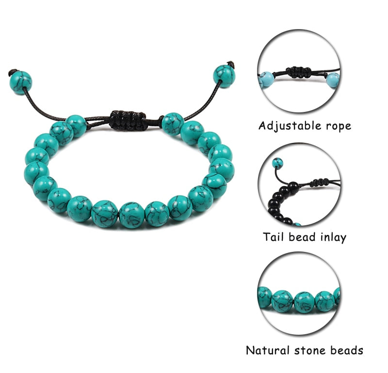 8mm Tiger Eye Stone Beads Bracelet