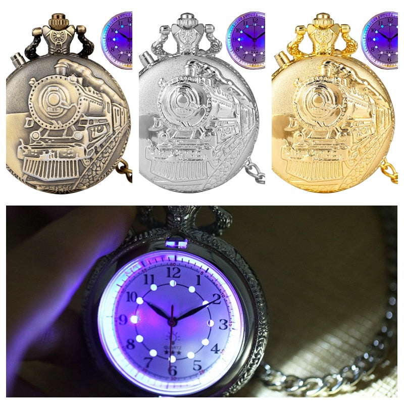 Noctilucent LED  Luminous Chain Hour Luxury Clock