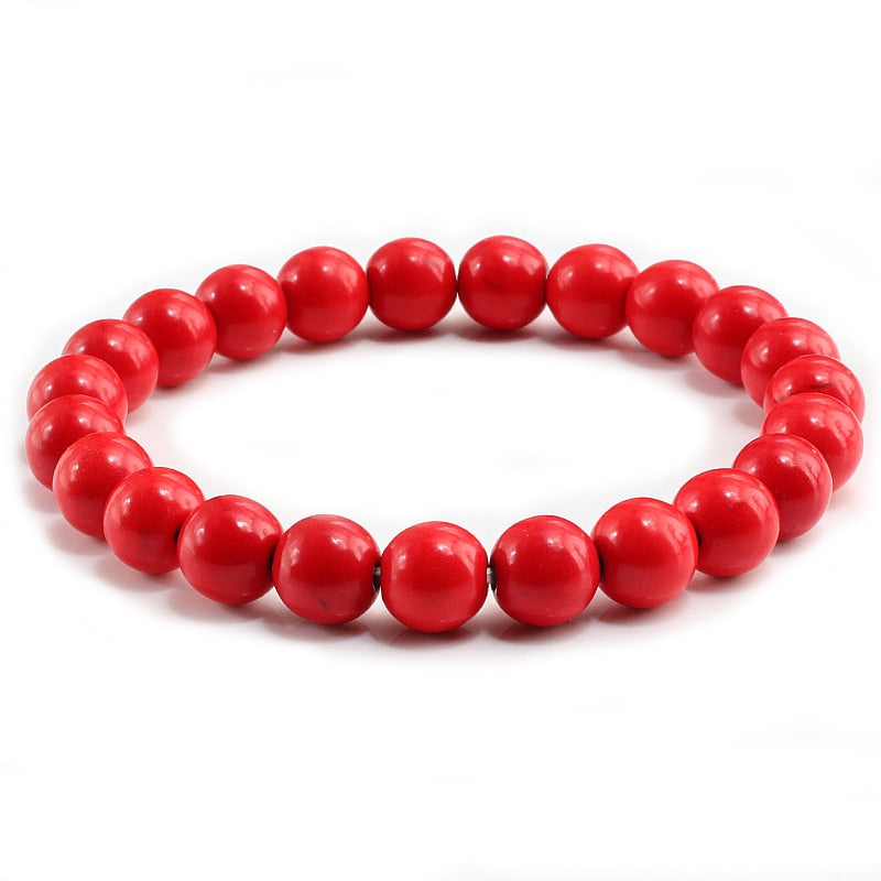 Natural Stone Lava Matte Hematite Beads Bracelet