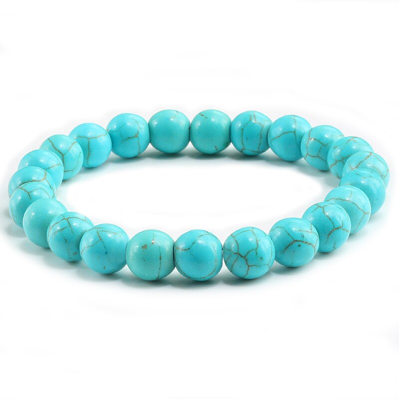 Natural Stone Lava Matte Hematite Beads Bracelet