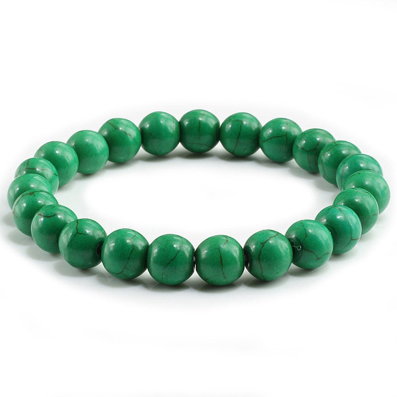 Natural Stone Lava Matte Hematite Beads Bracelet