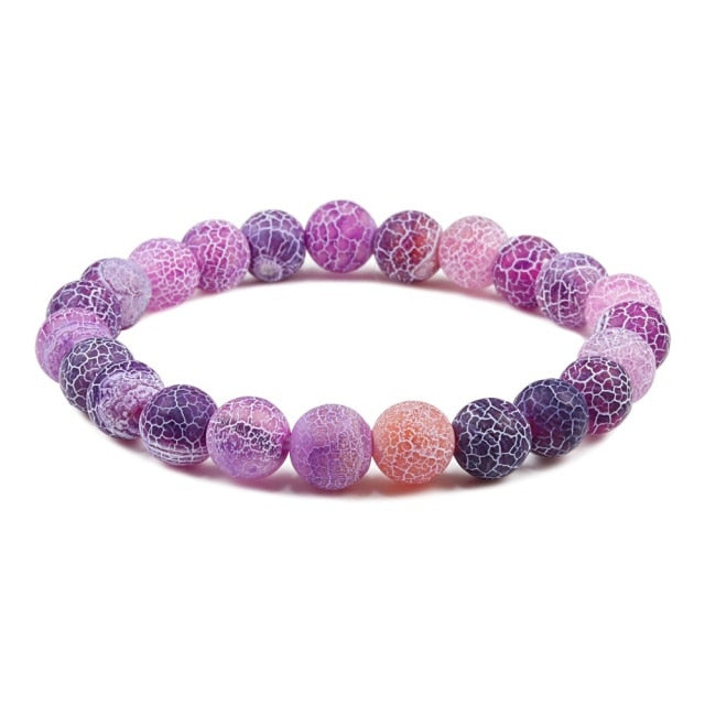 Purple Agates Natural Weathered Gem Stone Bead Strand Women