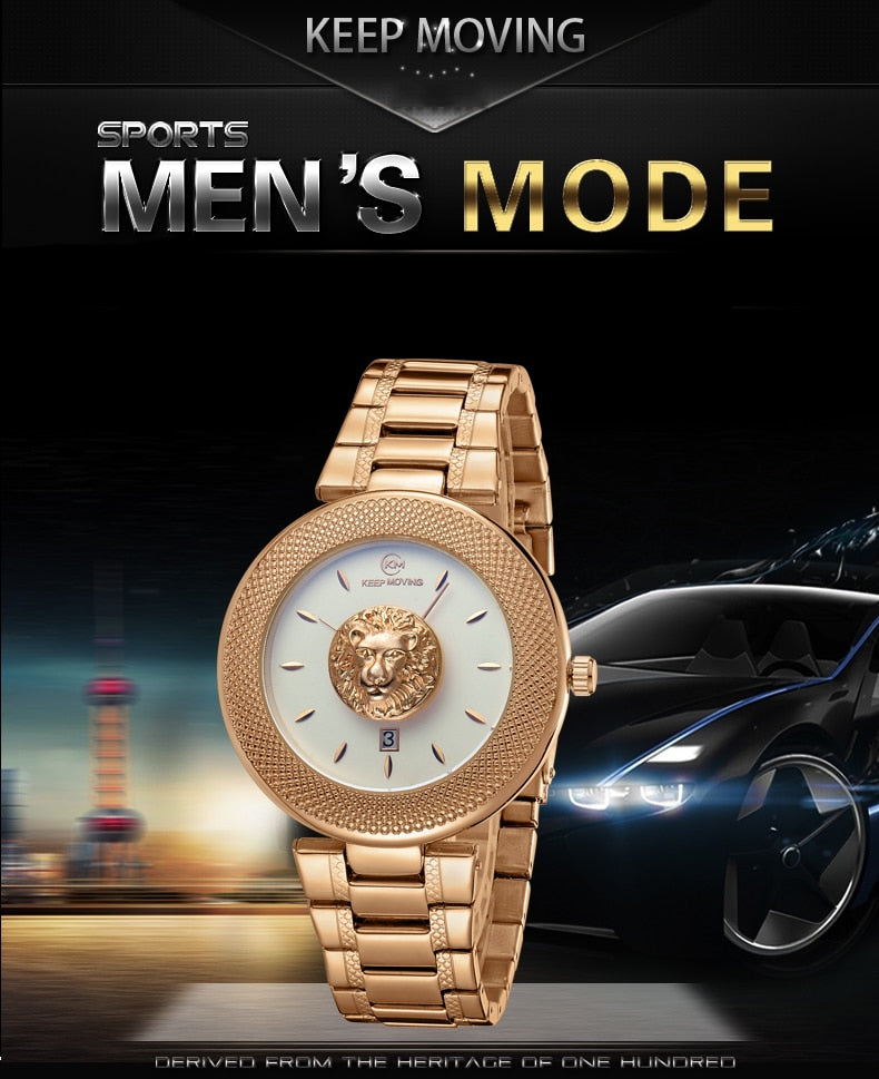 Luxury Casual Waterproof Quartz Men Waterproof Stainles Steel Wrist Watch