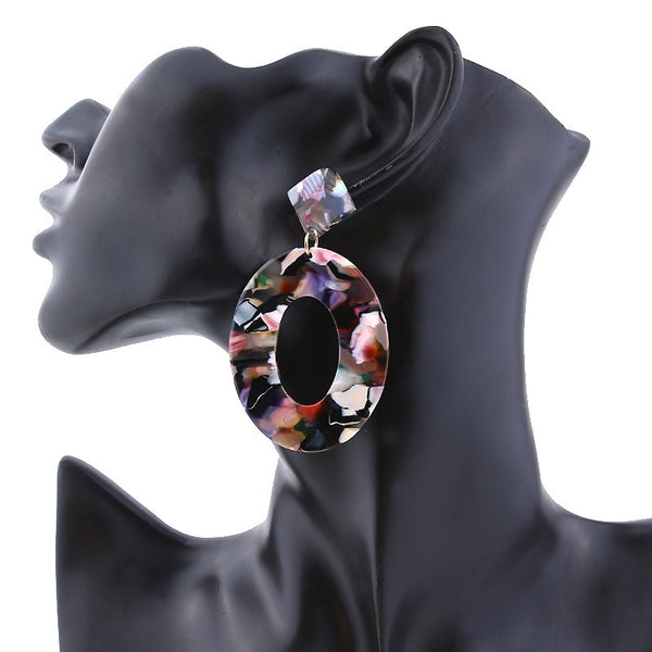 fashion women Clip on earrings big round vintage statement Earrings for women