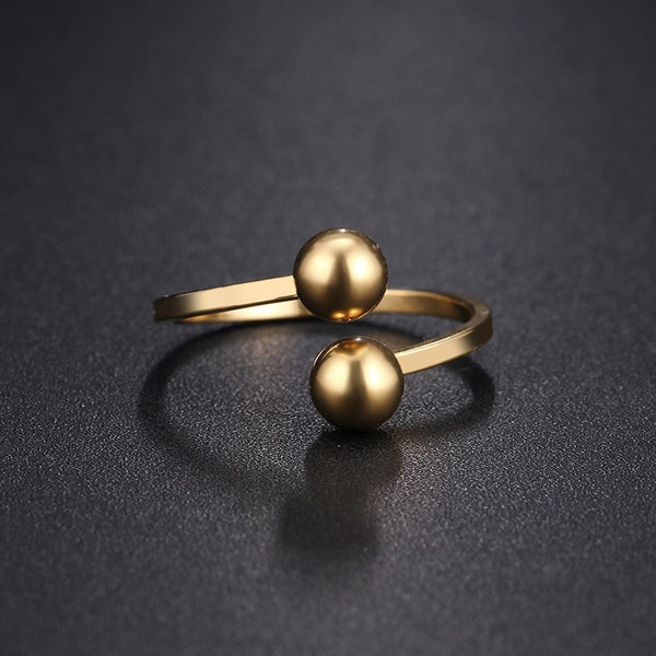 Anillos de compromiso de moda con doble bola