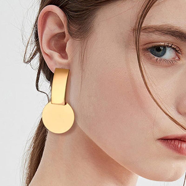 Fashion Round Dangle ear clip Korean clip on Earrings