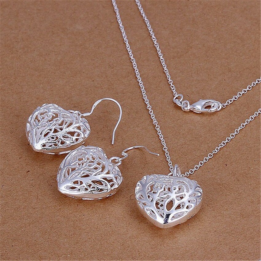 fashion Pretty  charms wedding silver color  jewelry set