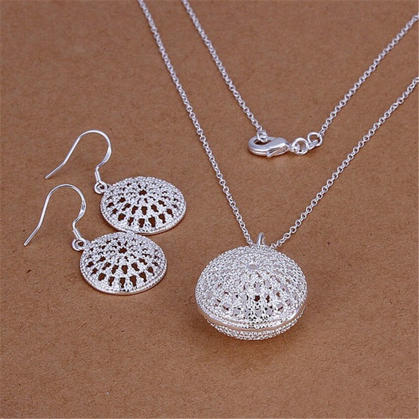 fashion Pretty  charms wedding silver color  jewelry set