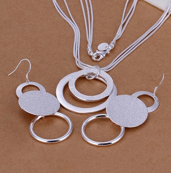 fashion Pretty  charms wedding silver color  jewelry set