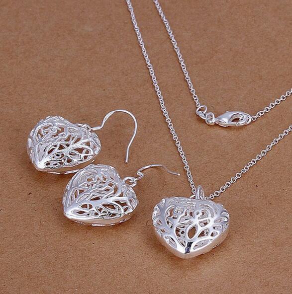 fashion Pretty  charms wedding silver color  jewelry set
