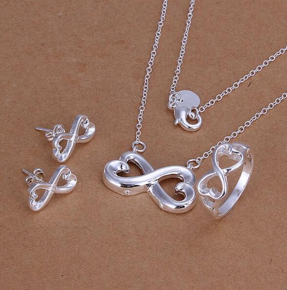 fashion Pretty  charms wedding silver color  jewelry set