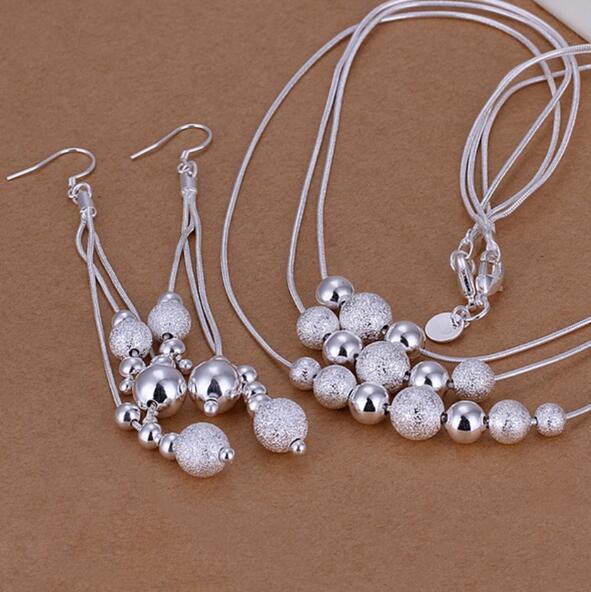 fashion Pretty  charms wedding silver color  jewelry set