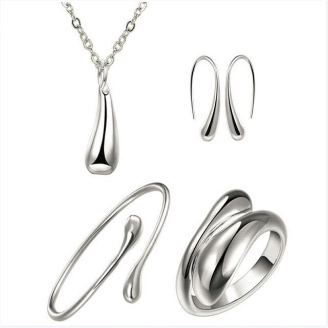 fashion Pretty  charms wedding silver color  jewelry set