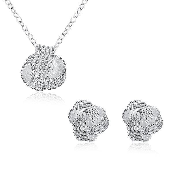fashion Pretty  charms wedding silver color  jewelry set
