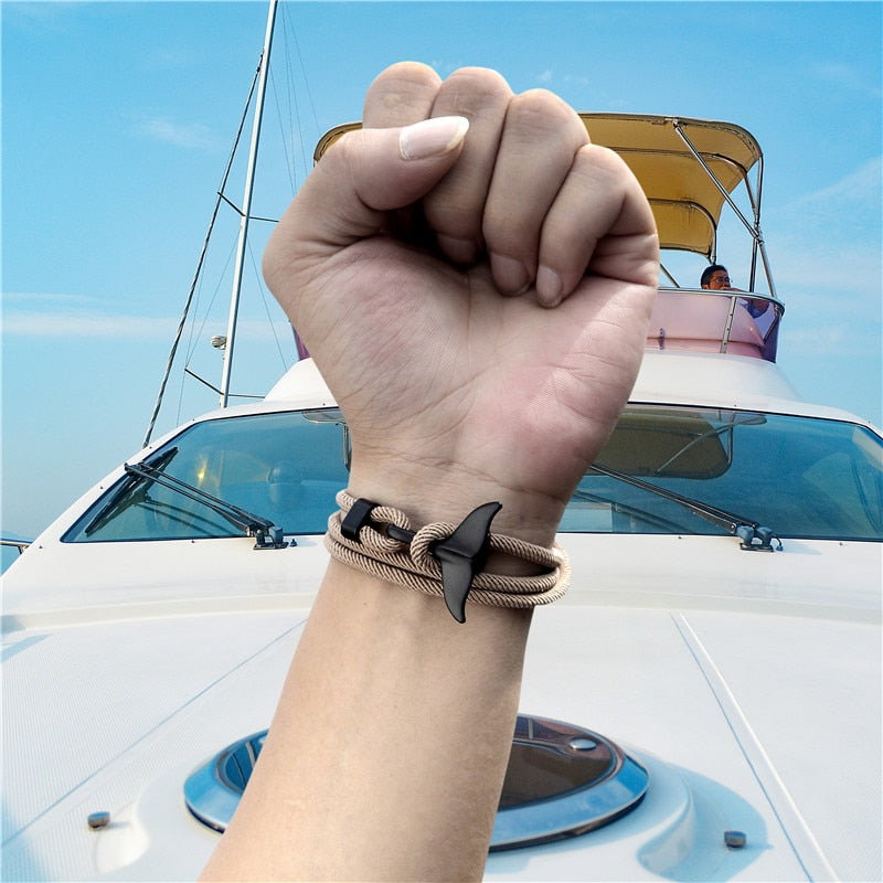 Fashion Whale Tail Anchor Bracelets