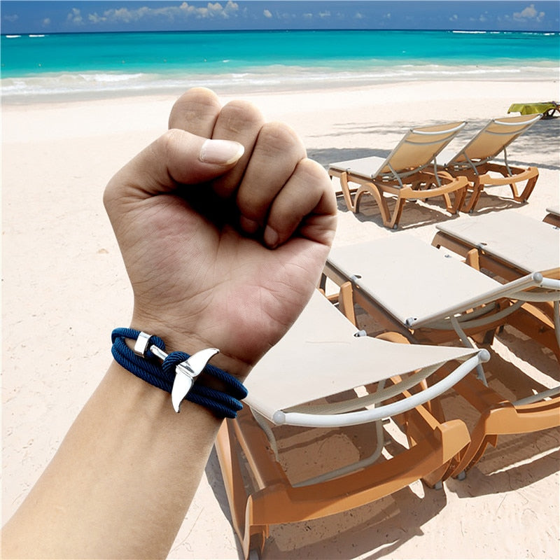Fashion Whale Tail Anchor Bracelets