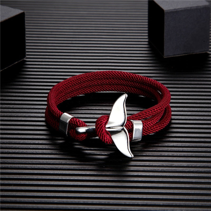 Fashion Whale Tail Anchor Bracelets