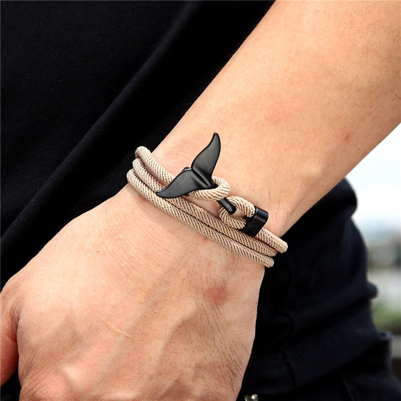 Fashion Whale Tail Anchor Bracelets