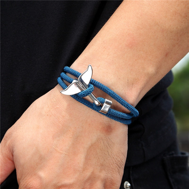 Fashion Whale Tail Anchor Bracelets