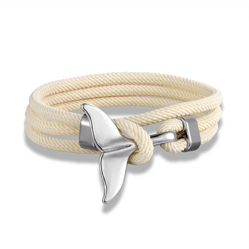 Fashion Whale Tail Anchor Bracelets