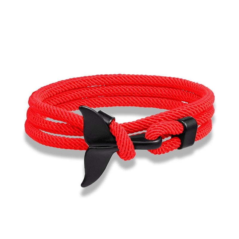 Fashion Whale Tail Anchor Bracelets