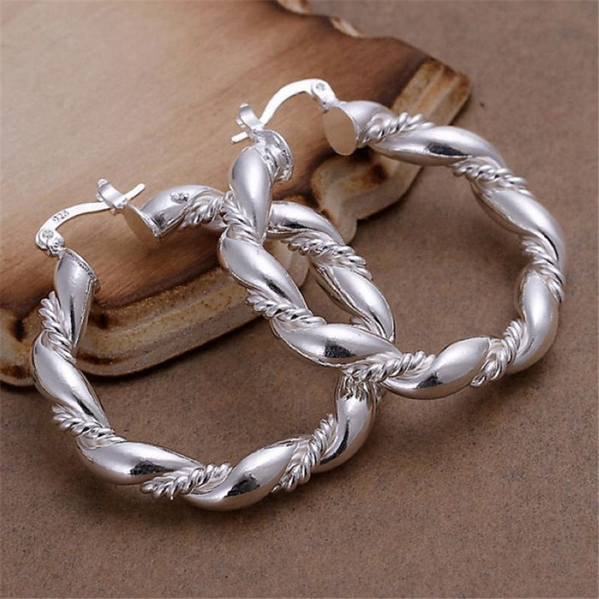 Fashion high quality jewelry silver color earrings