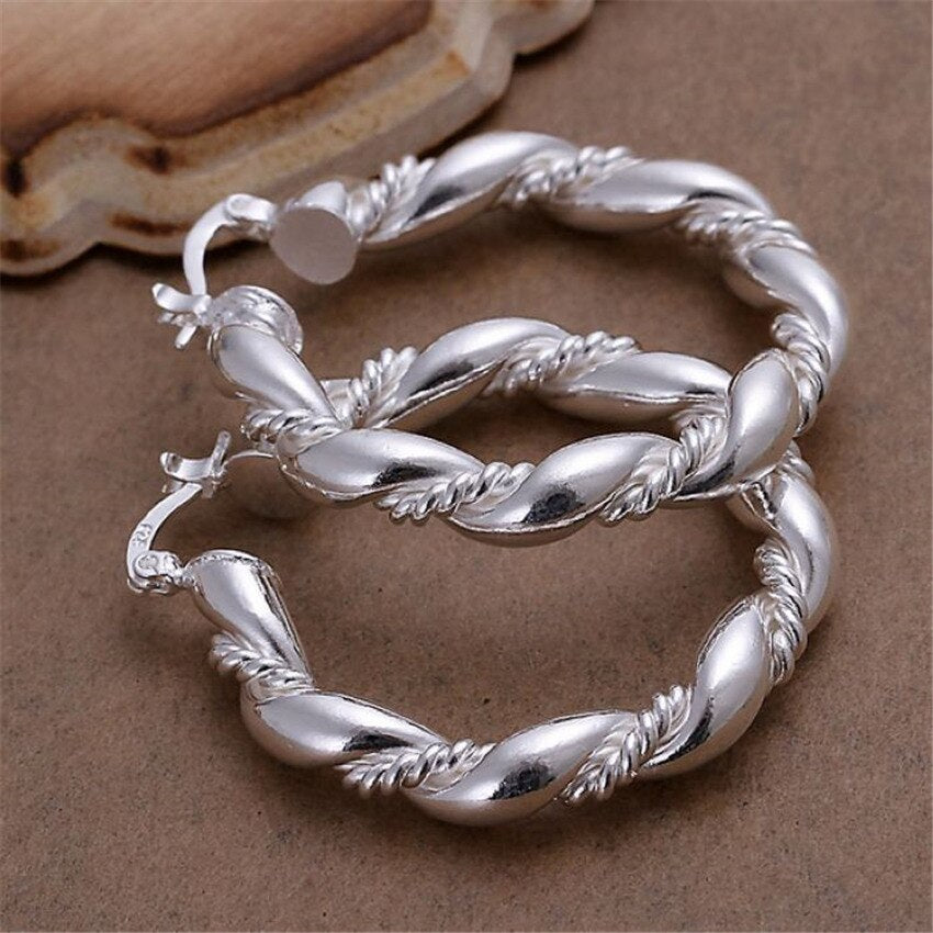 Fashion high quality jewelry silver color earrings