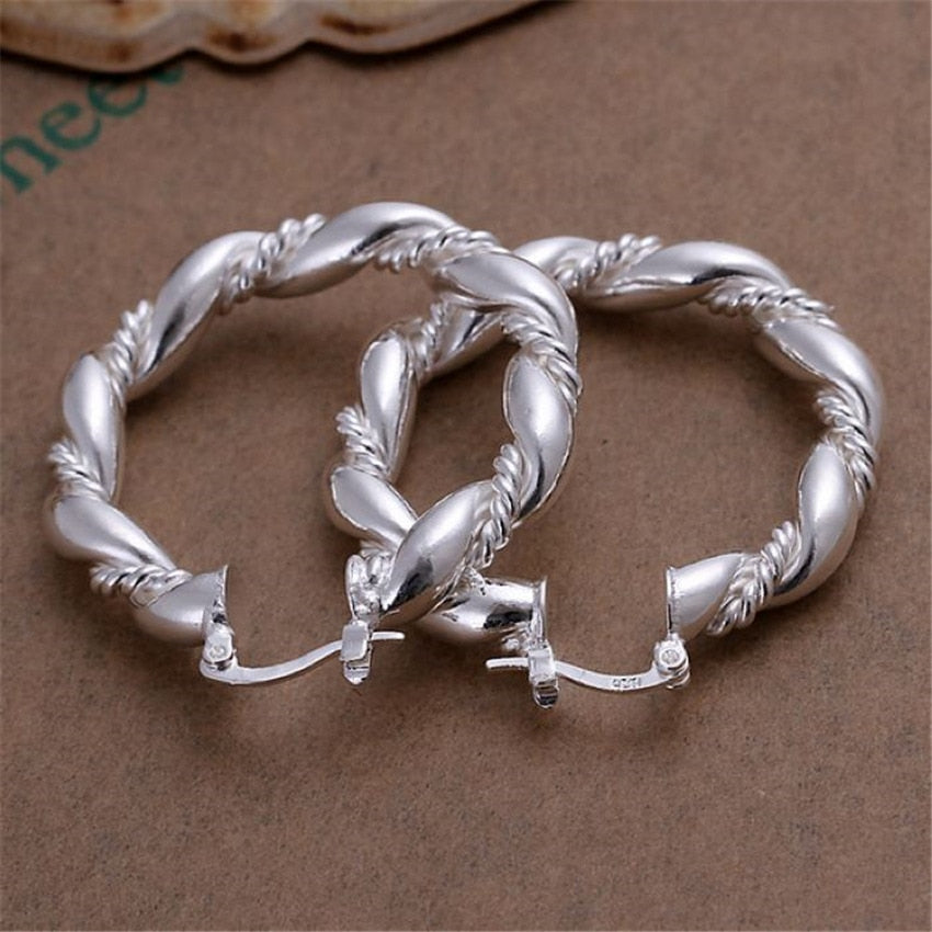 Fashion high quality jewelry silver color earrings