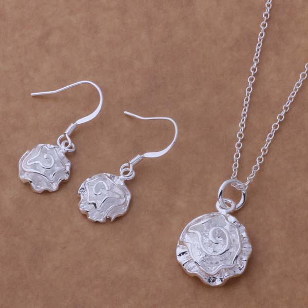 rose flower cute Classic necklace earring Jewelry Sets