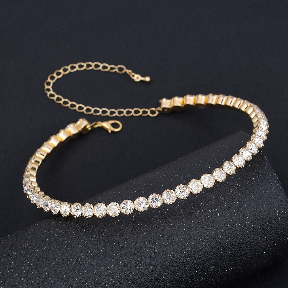 Bridal Fashion Crystal Rhinestone Choker Necklace