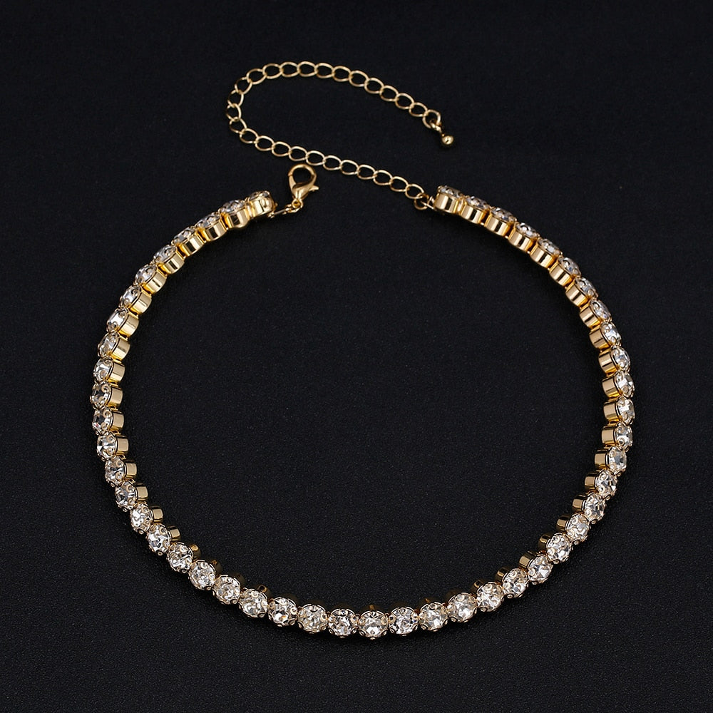 Bridal Fashion Crystal Rhinestone Choker Necklace