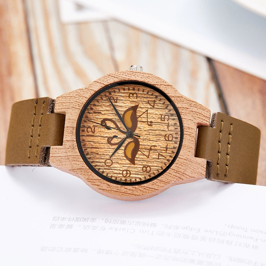 Animal Deer Imitation Wood Watch