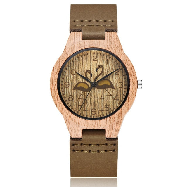 Animal Deer Imitation Wood Watch